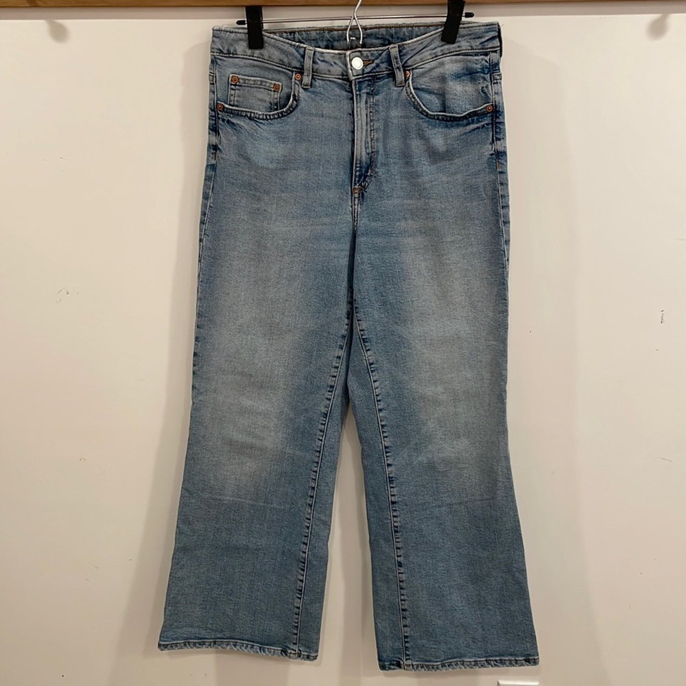 H&M &denim high rise wide leg jeans